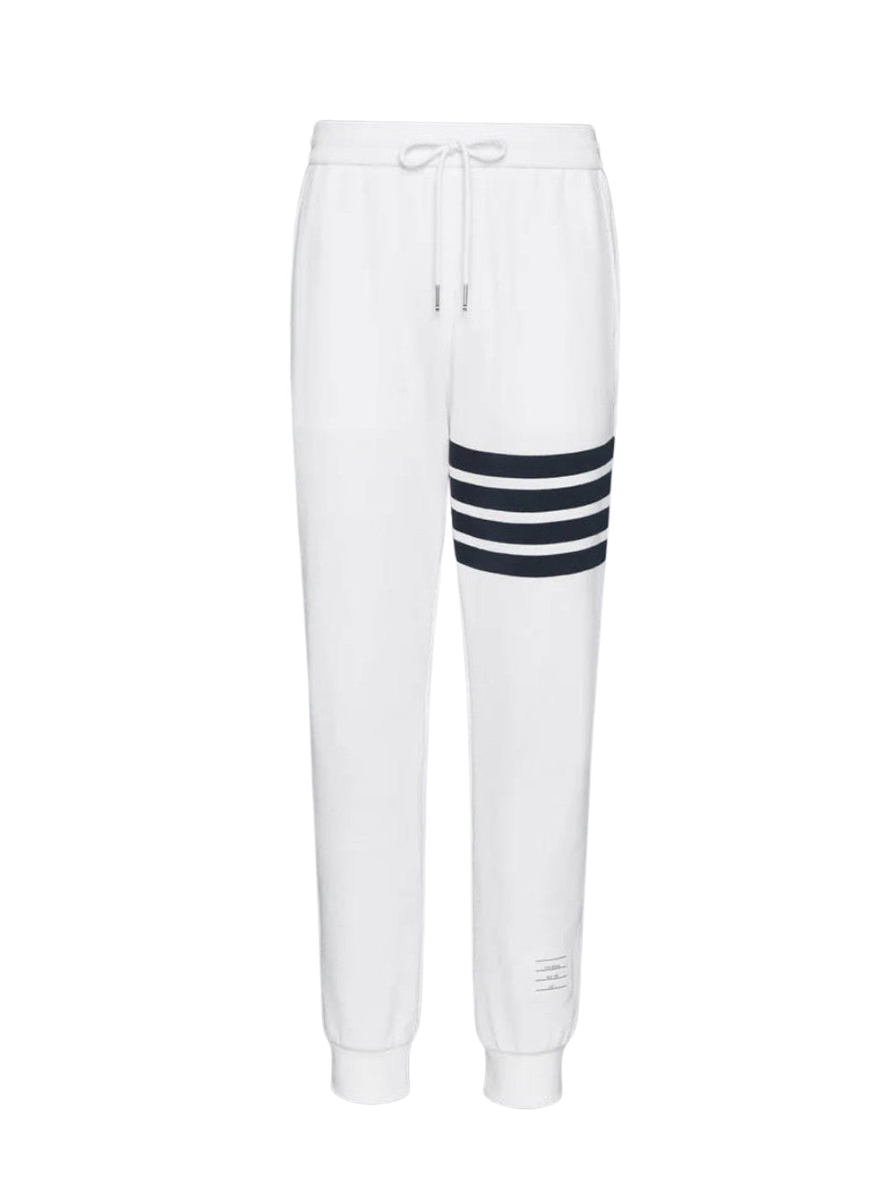 Classic Loopback 4-Bar Sweatpants (White/Navy)