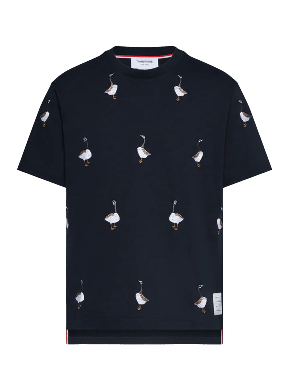 Geese Print Jersey Tee Navy