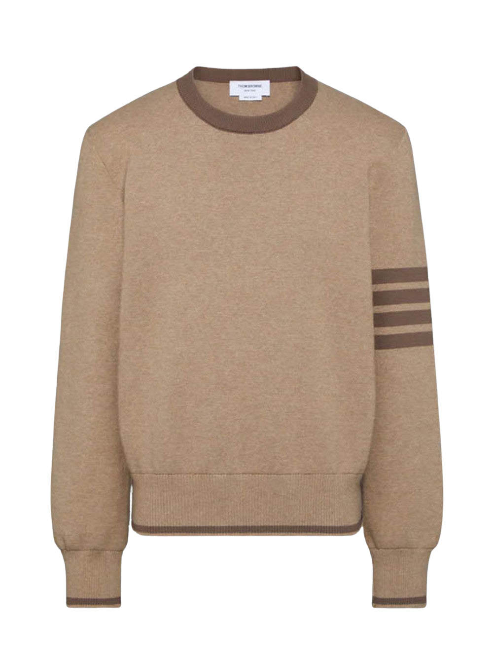 4-Bar Milano Stitch Jumper (Medium Brown)