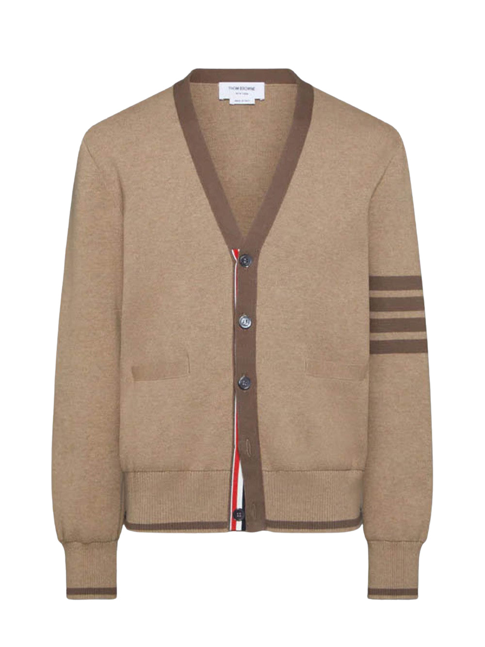 4-Bar Milano Stitch Cardigan (Medium Brown)