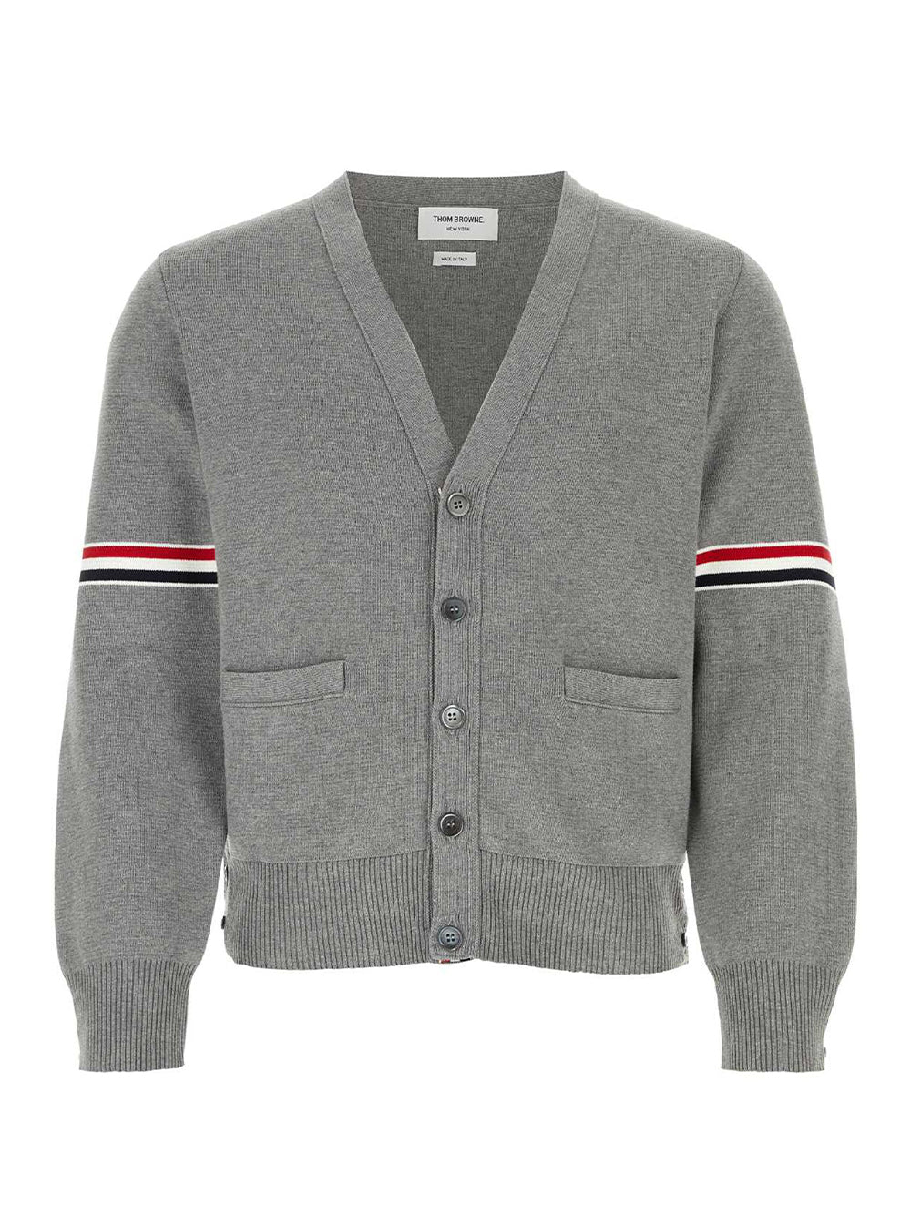 Cotton Milano V-Neck Cardigan (Light Grey)