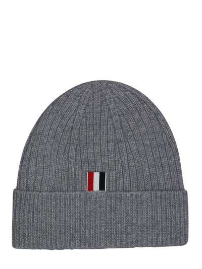 Cashmere Rib 4-Bar Hat (Light Grey)