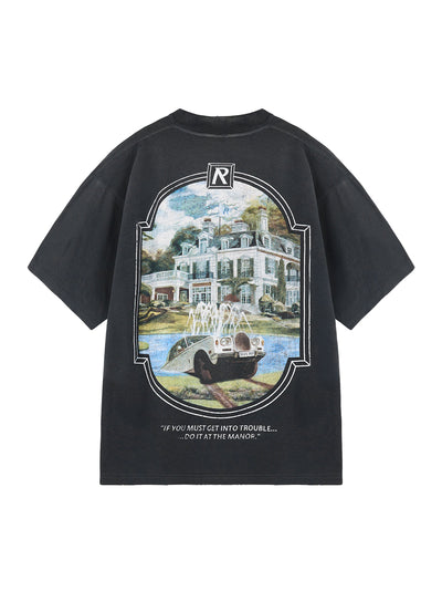 Revere Manor T-Shirt (Stained Black)