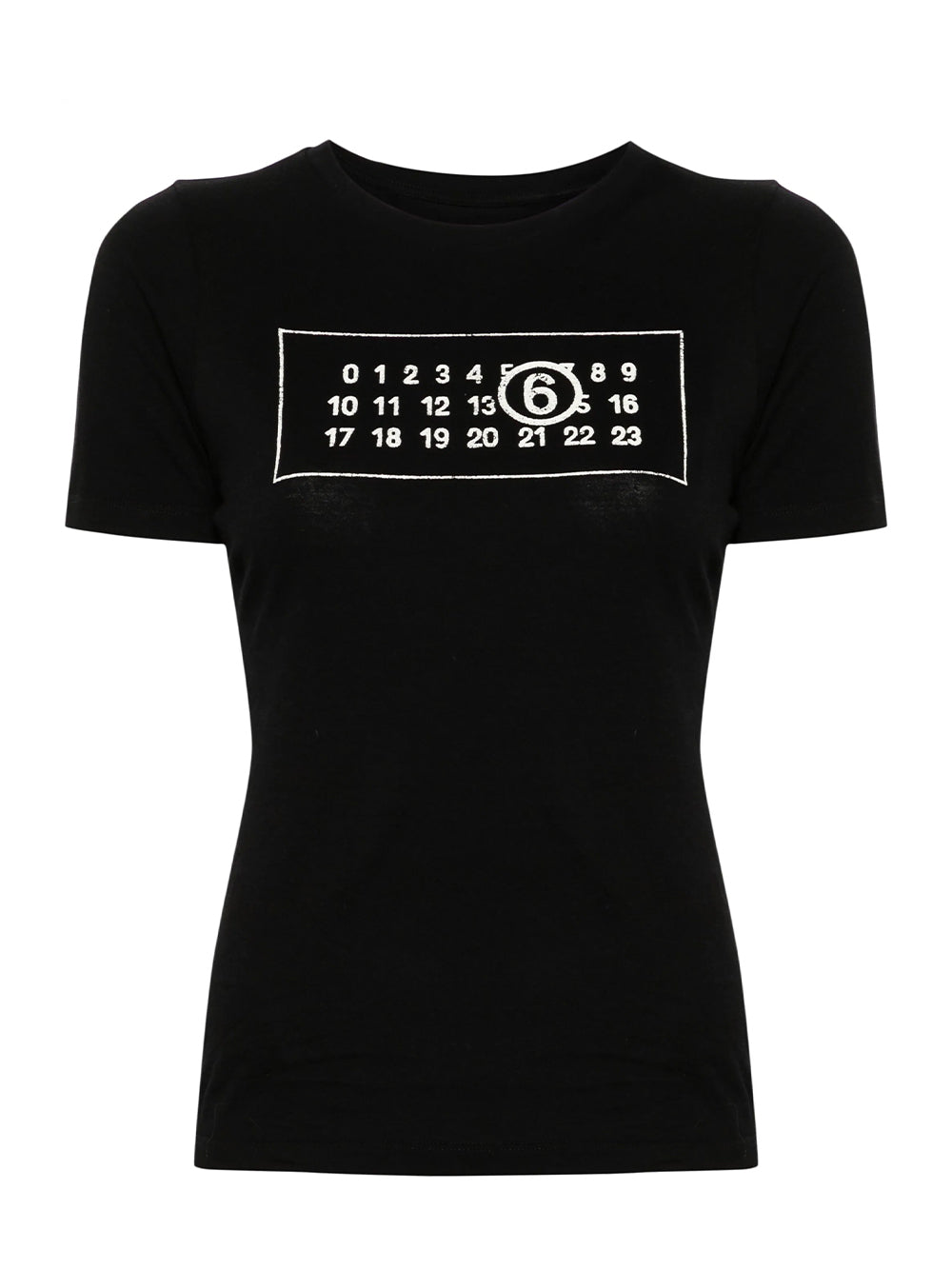 Cotton Jersey Numeric T-Shirt (Black)