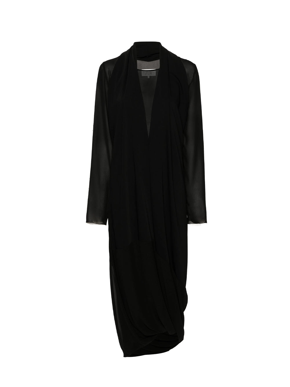 Ruched Midi Dress (Black)