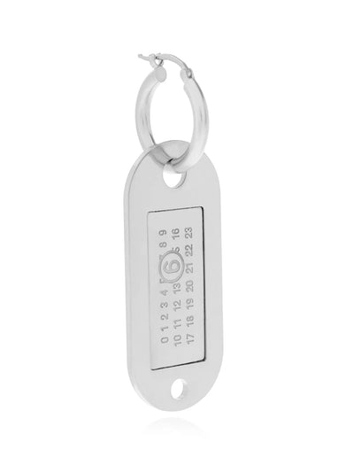 Tag And Key Earrings (Sliver)