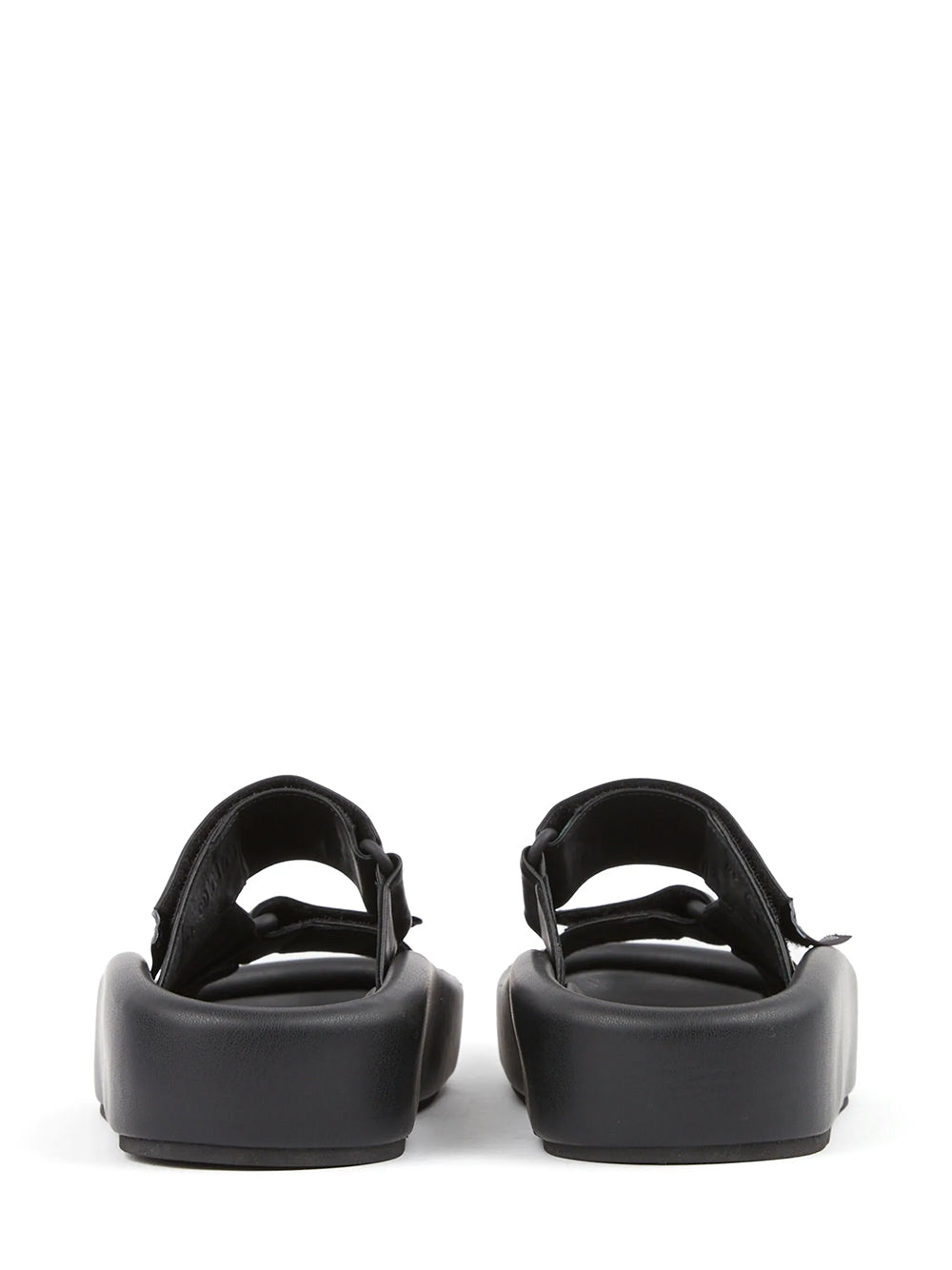 Webbing Leather Sandals (Black)