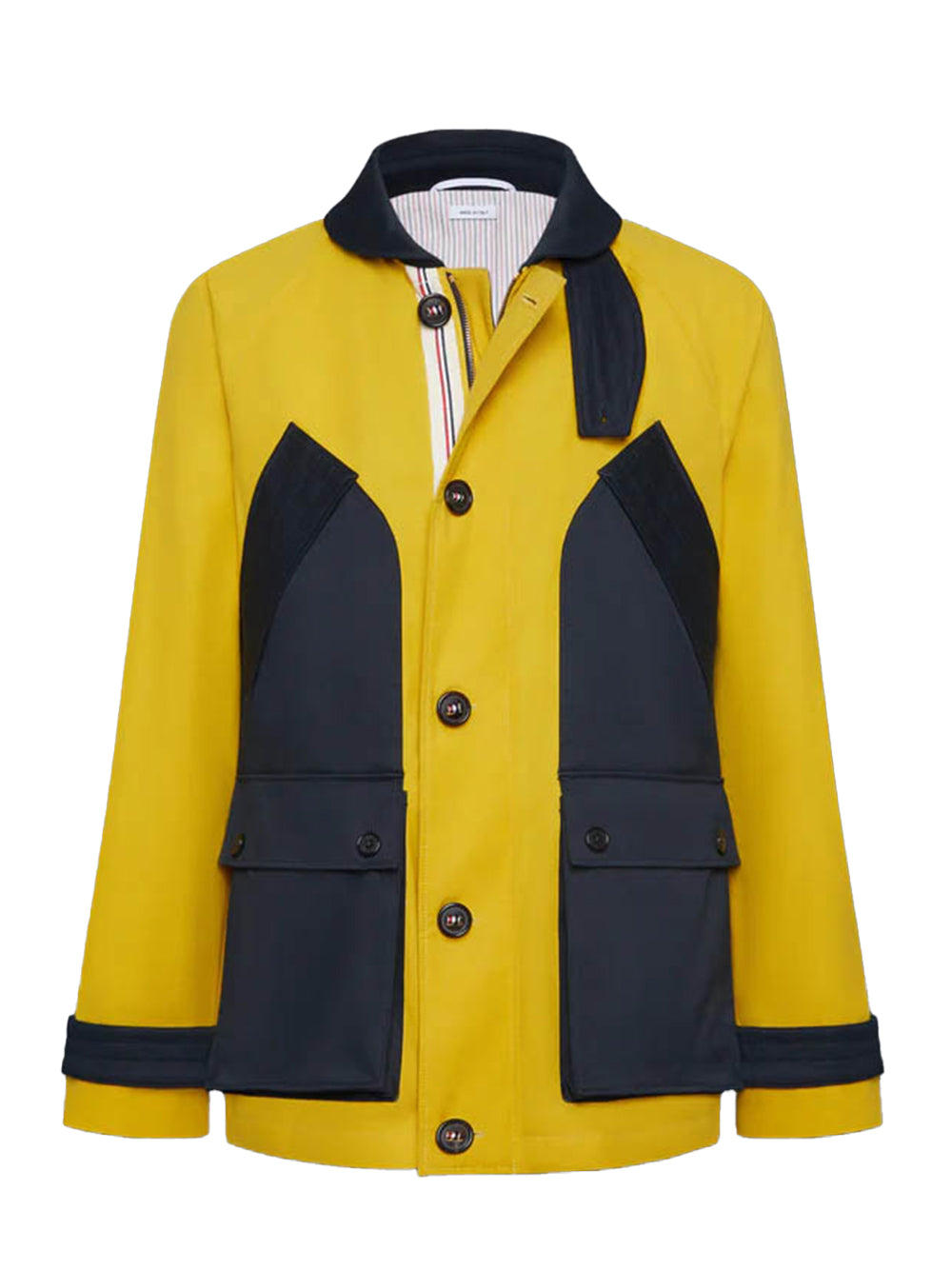 Cropped Shawl Collar Field Jacket (Yellow)