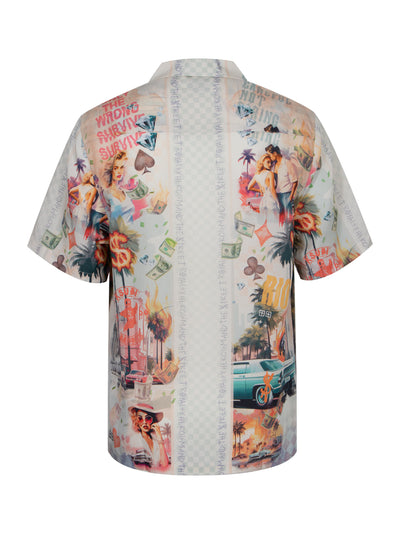 World Order Resort Short Sleeve Shirt Mu Multicolour