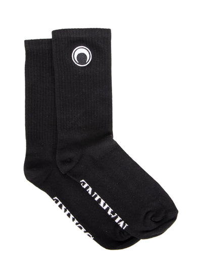 Organic Cotton Rib Ankle Socks Black