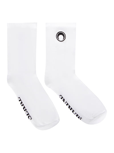 Organic Cotton Rib Ankle Socks White