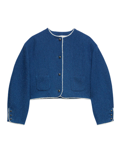 MSGM Tailoring Navy Blue Cool Wool Peacoat (ฺNavy)
