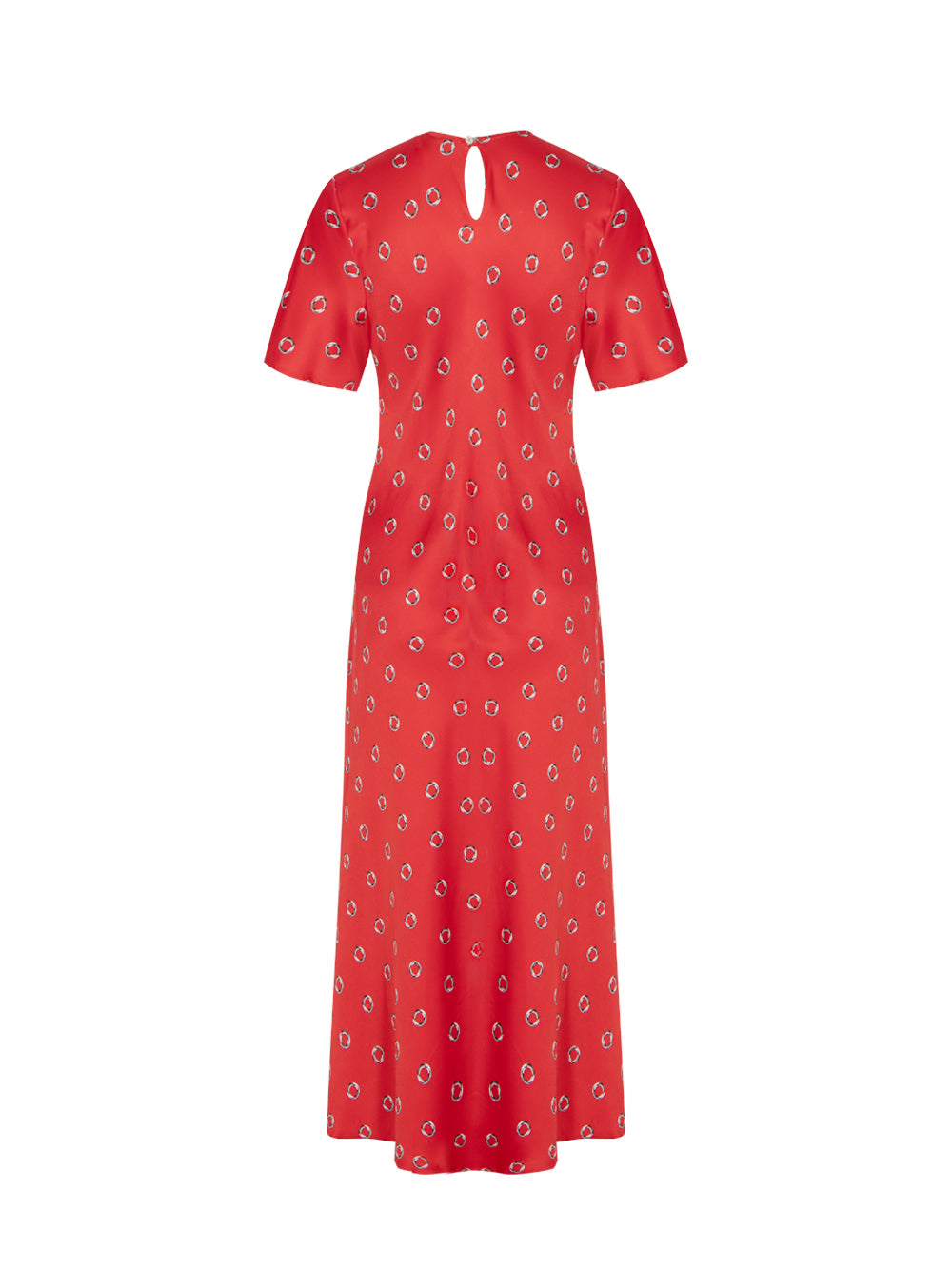 Viscose Print Midi Dress (Red)