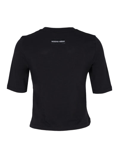 Organic Cotton Cropped T-shirt Black