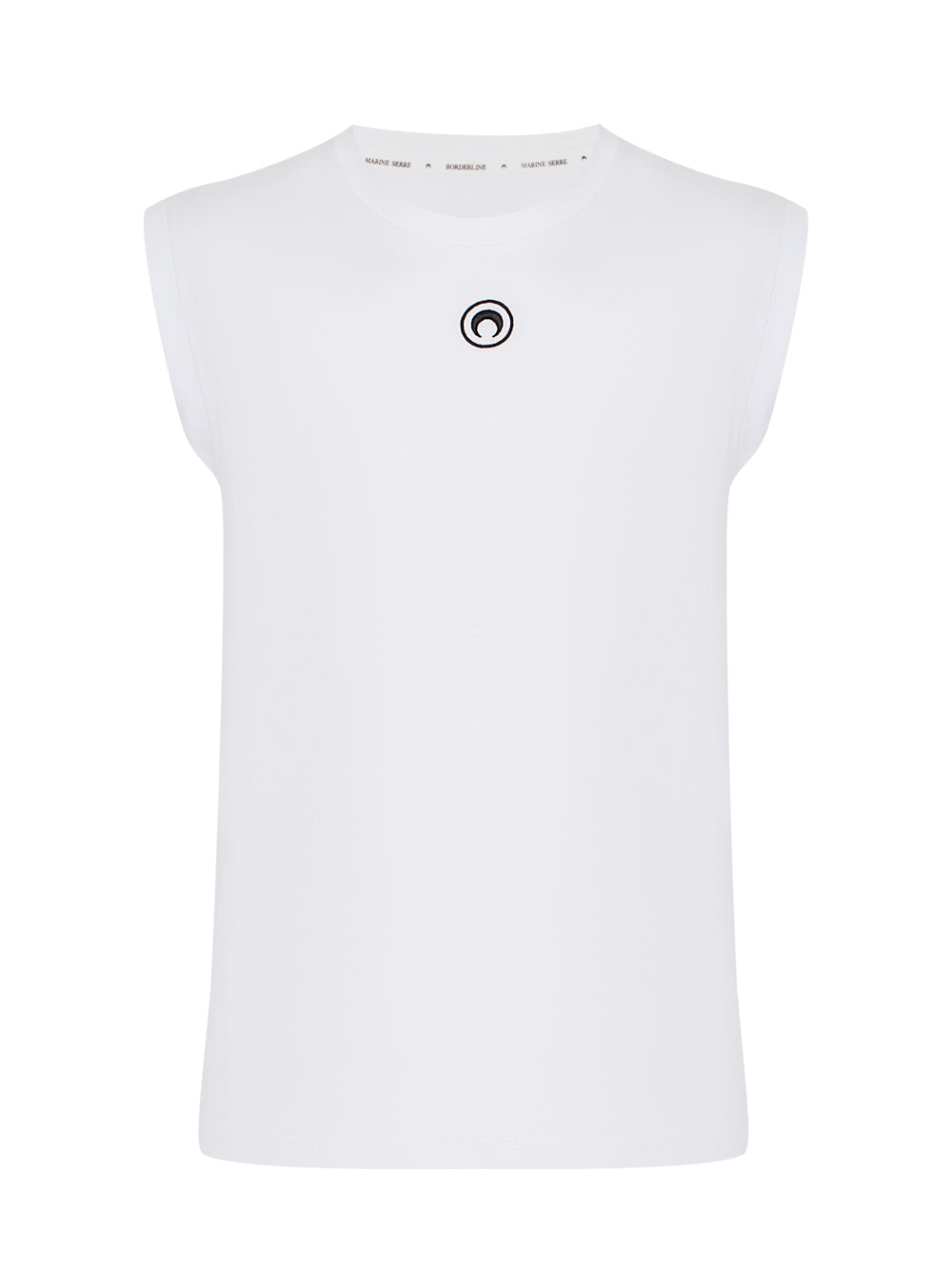 Moon Logo Jersey Tank Top  White