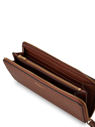 Continental Long Zip Around Wallet (Oak Two-Tone)
