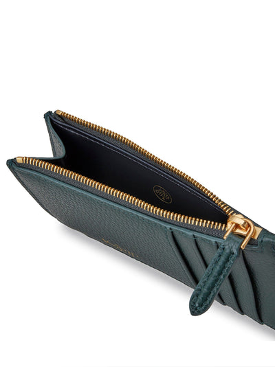 Continental Zipped Long Card Holder (Mulberry Green)