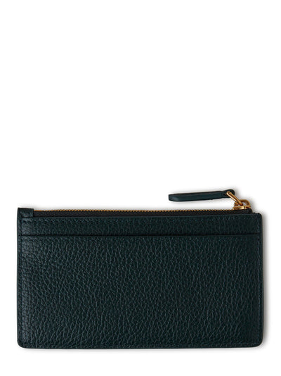 Continental Zipped Long Card Holder (Mulberry Green)
