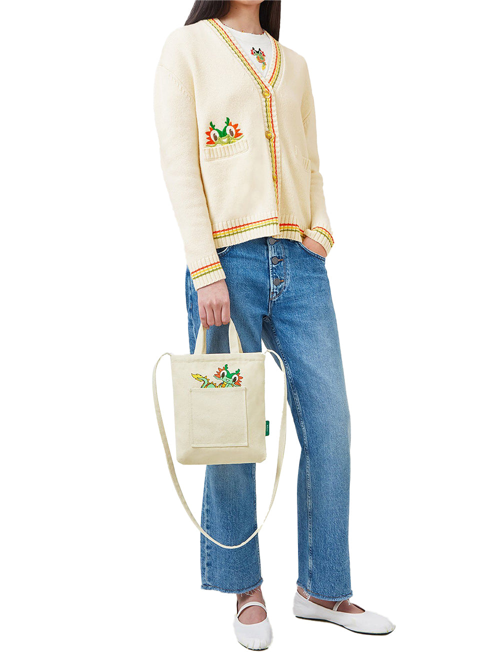 Mulberry x Mira Mikati Mini Canvas Tote (Ecru)