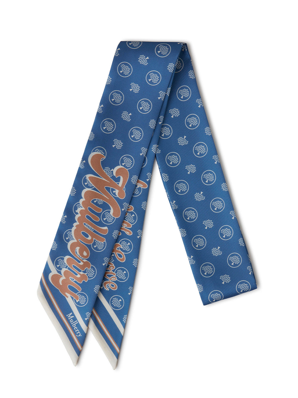 Skinny Scarf From England with Love (Poplin Blue & Eggshell)