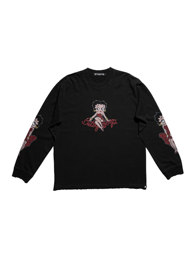 Long Sleeve Tee ( Dameged )Boxy Fit Multi Color