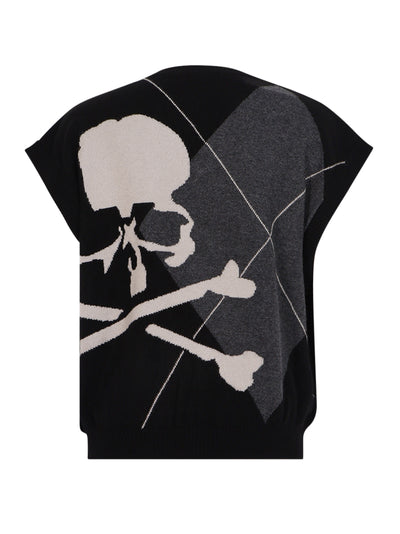 Argyle Knit Vest Black