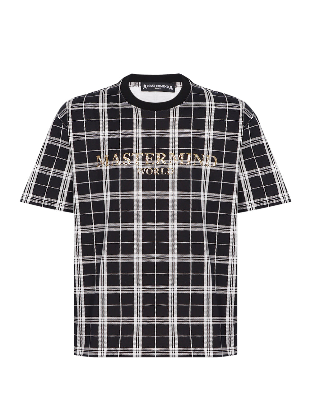 Mirror Logo Ss Tee Black Plaid