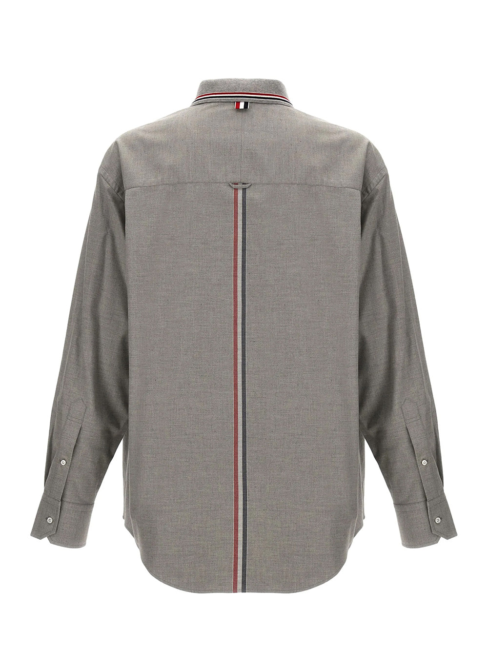 RWB Stripe Print Flannel Shirt (Medium Grey)