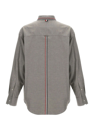 RWB Stripe Print Flannel Shirt (Medium Grey)