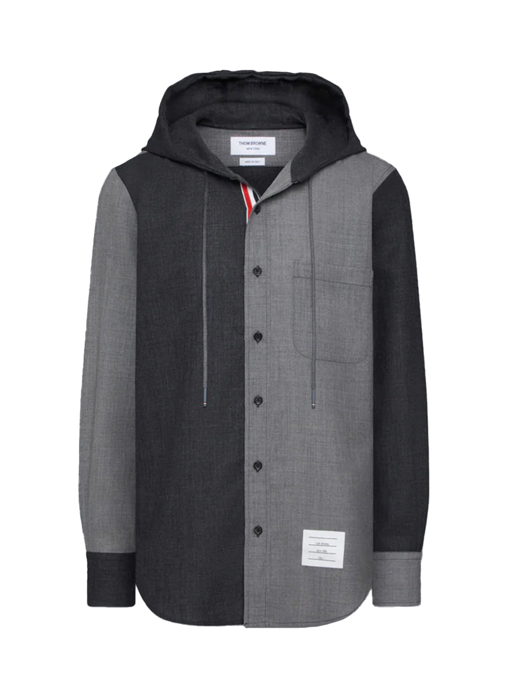 Fresco Funmix Hooded Shirt Tonal Grey