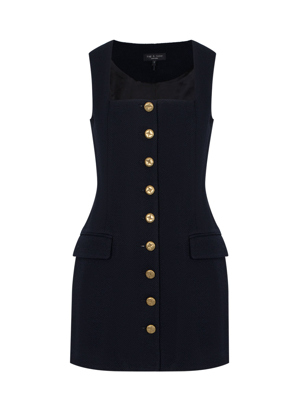 Mariana Textured Dress (Navy)