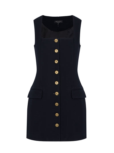 Mariana Textured Dress (Navy)