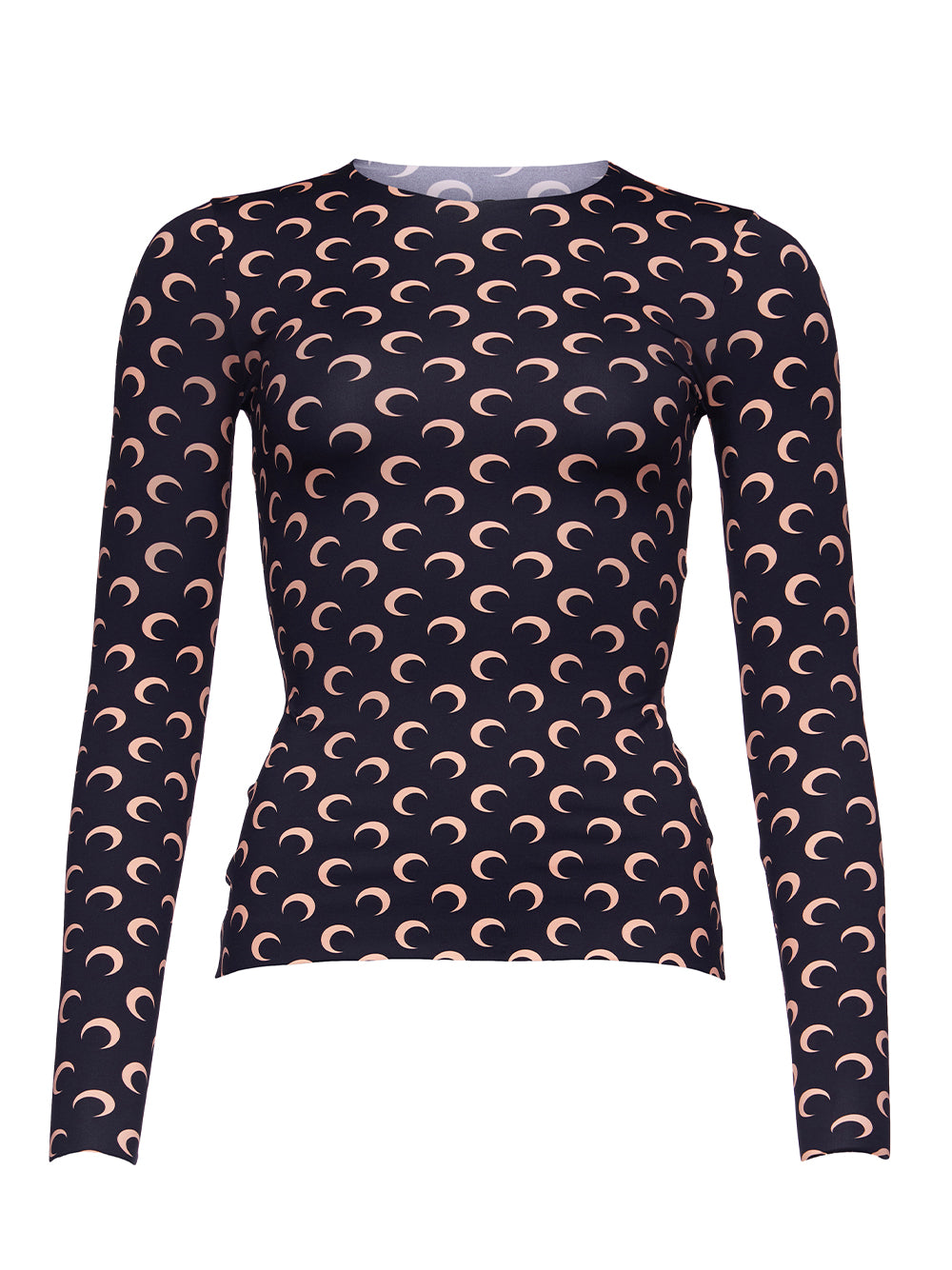 Regenerated All Over Moon Jersey Top (Moon Tan On Black)
