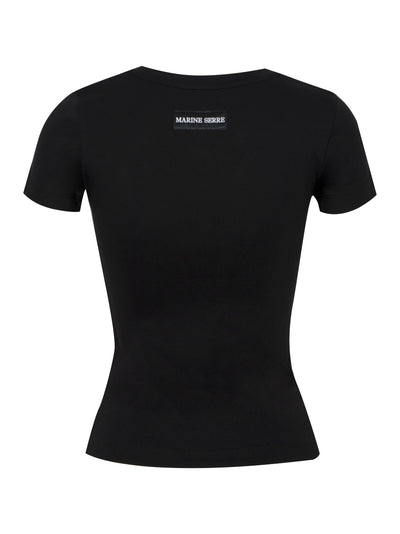 Organic Cotton 1X1 Rib T-Shirt (Black)