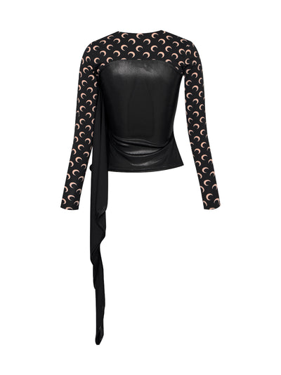 Regenerated Jersey Draped Top (Inverse Tan)