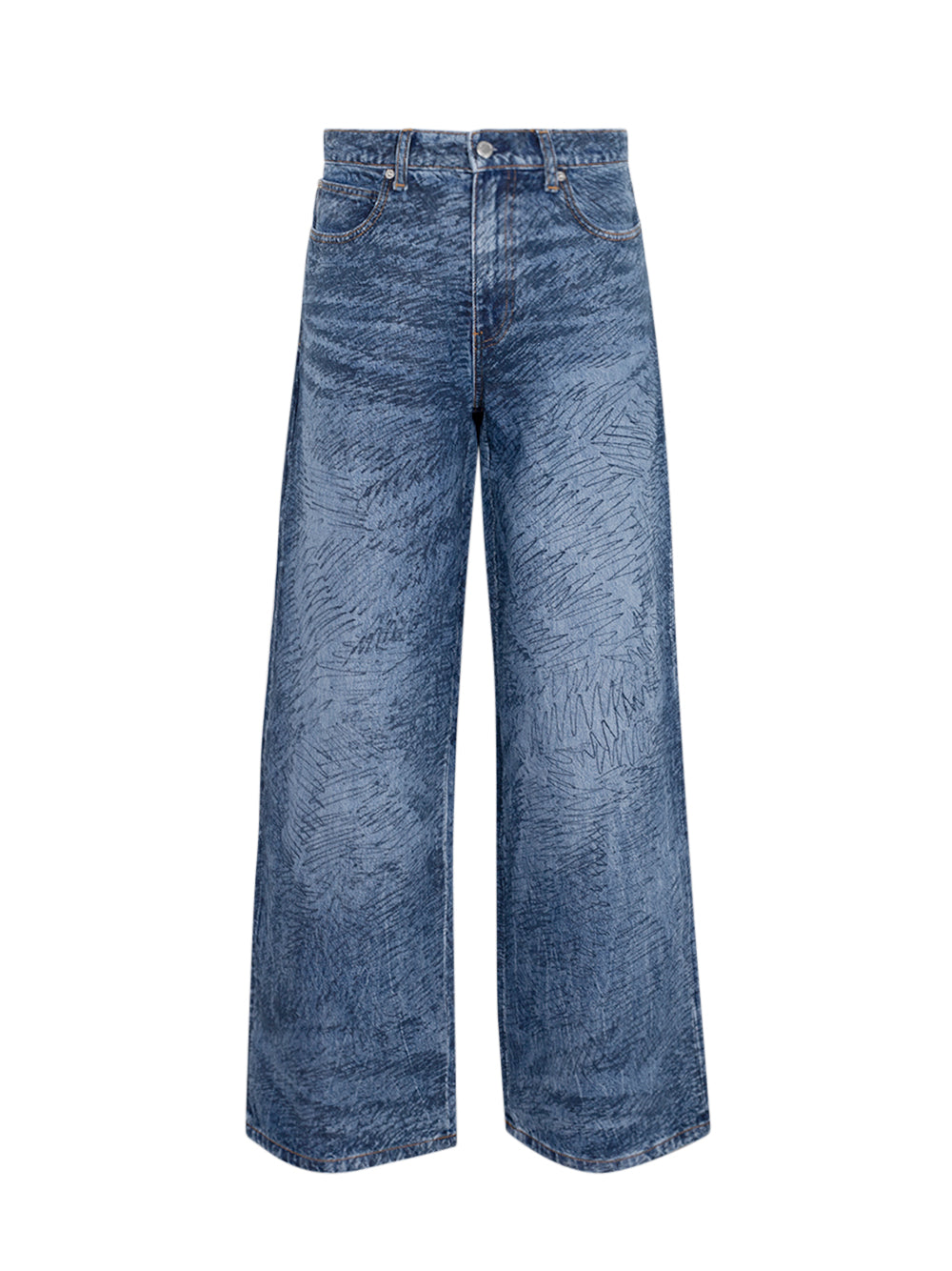 Marker-Print Jeans (Vintage Medium Indigo)