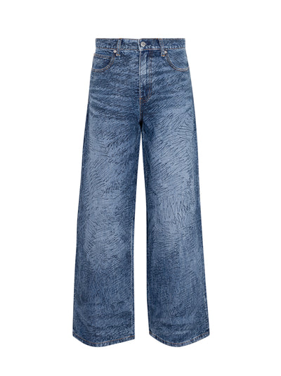 Marker-Print Jeans (Vintage Medium Indigo)