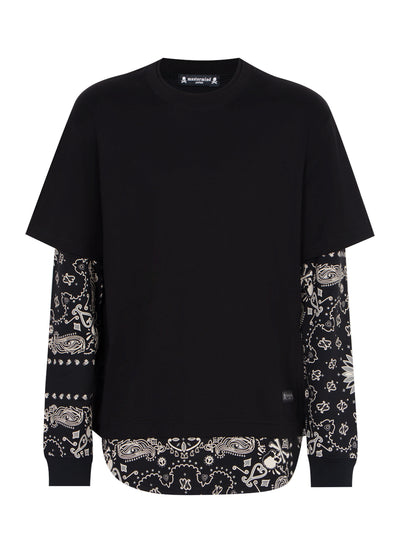 Bandana Layered Tee (Black X Black Bandana)