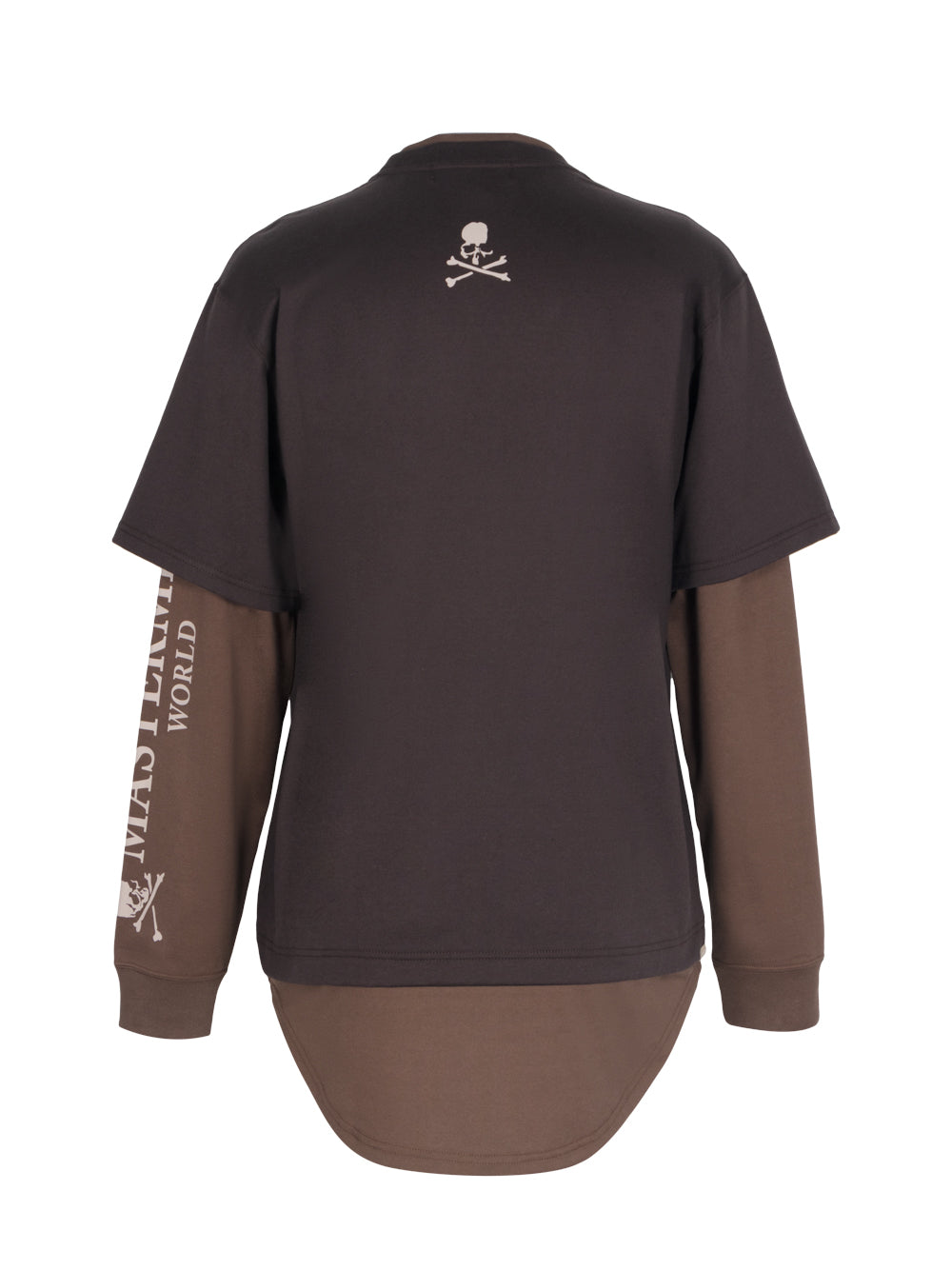 Mastermindworld-BrownLayeredLongSleeveT-Shirt-DarkBrown-2