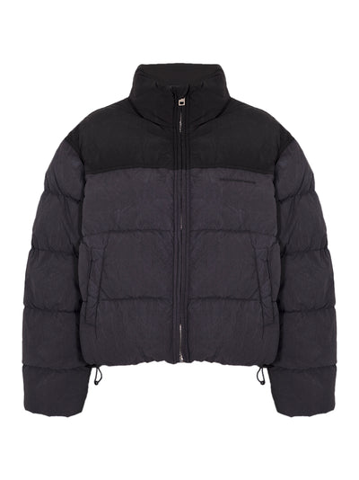 Matte Nylon Puffer Jacket (Washed Graphite)