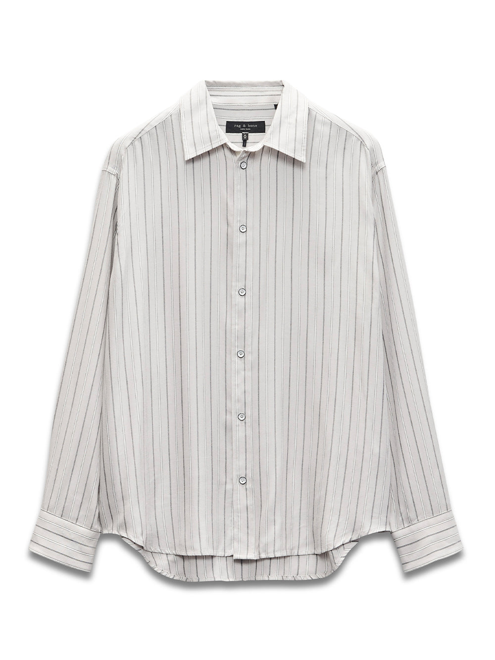 Matthew Stripe Long Sleeve Shirt (White Stripe)