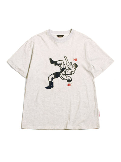Me &amp; Life (Relaxed Fit-Tee) (Grey Melange)