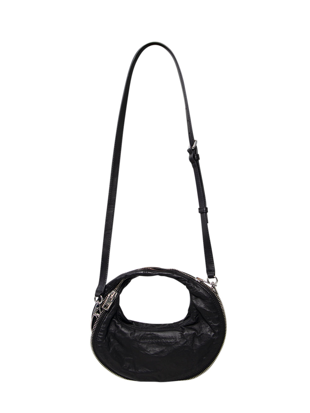 Memory Leather Mini Twyst Bag (Black)