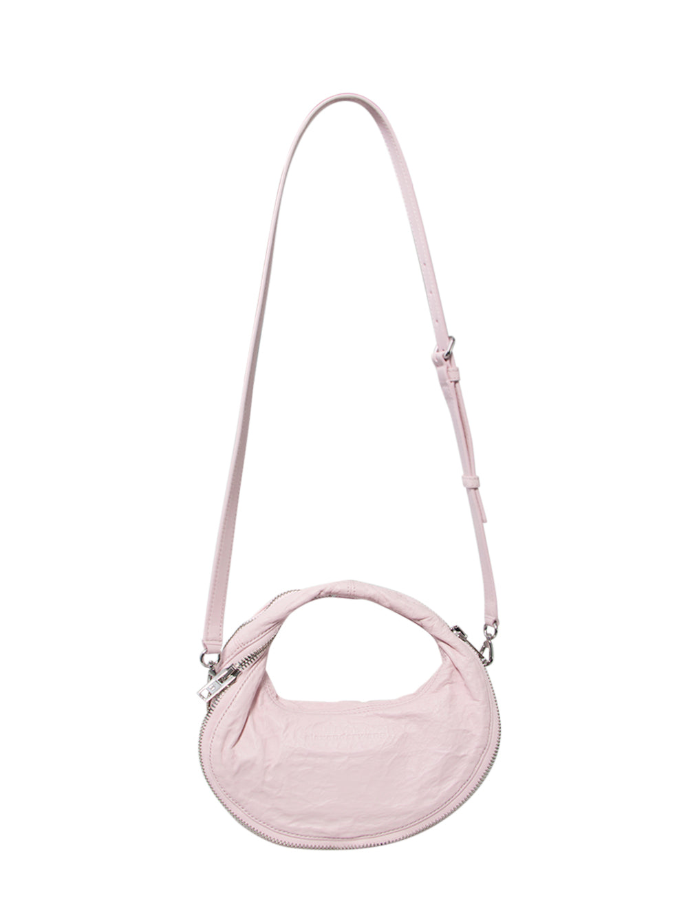 Memory Leather Mini Twyst Bag (Light Pink)