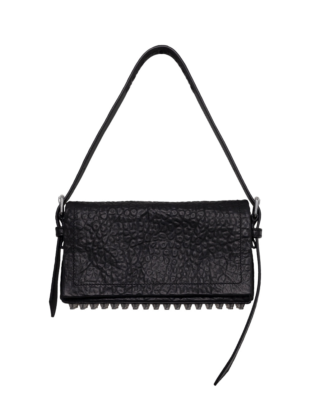 Memory Leather Ricco Slim Flap Bag (Black)