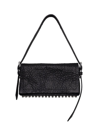 Memory Leather Ricco Slim Flap Bag (Black)
