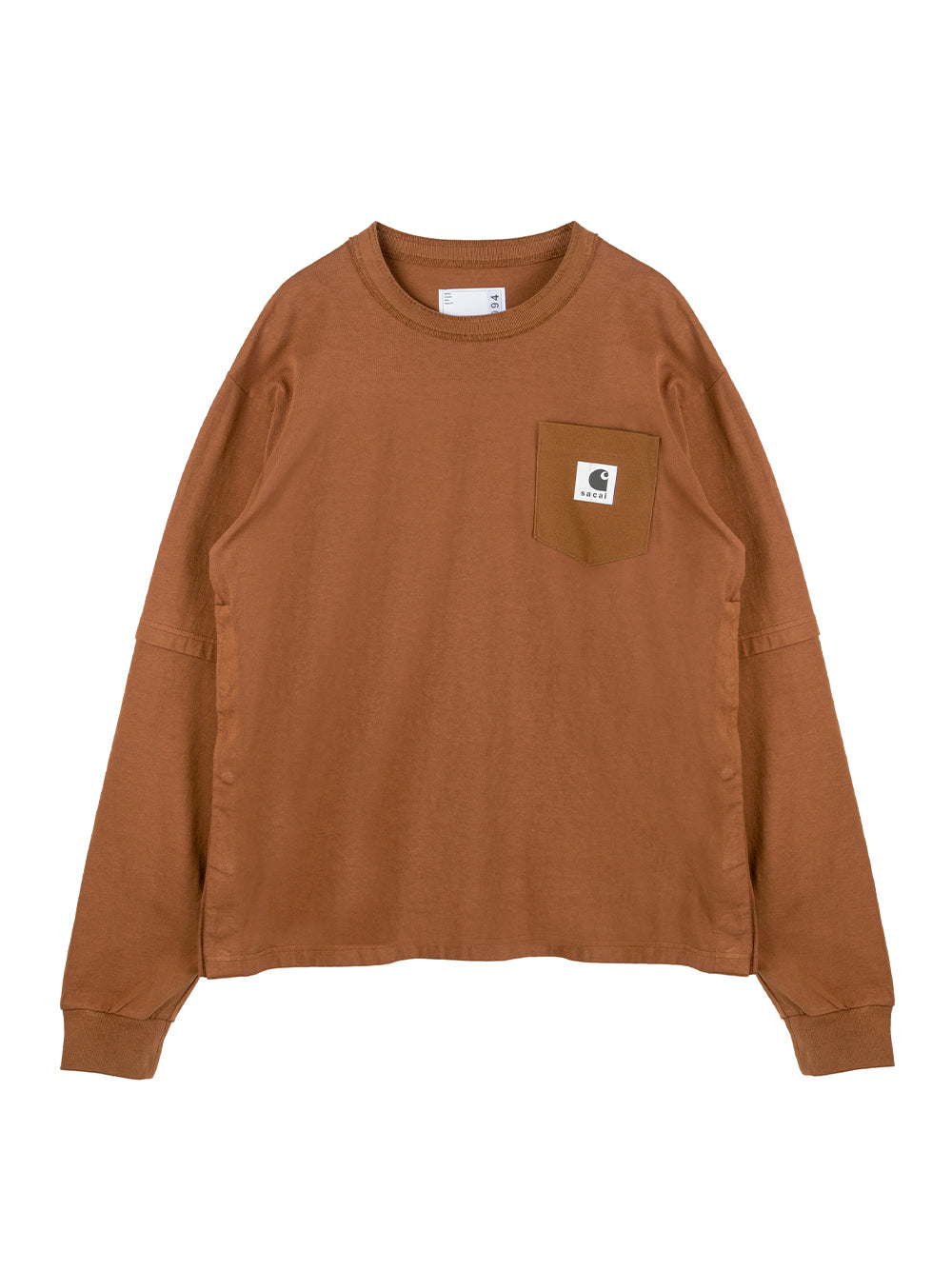 Men Carhartt WIP Cotton Jersey Long Sleeve T-Shirt (Dark Beige)