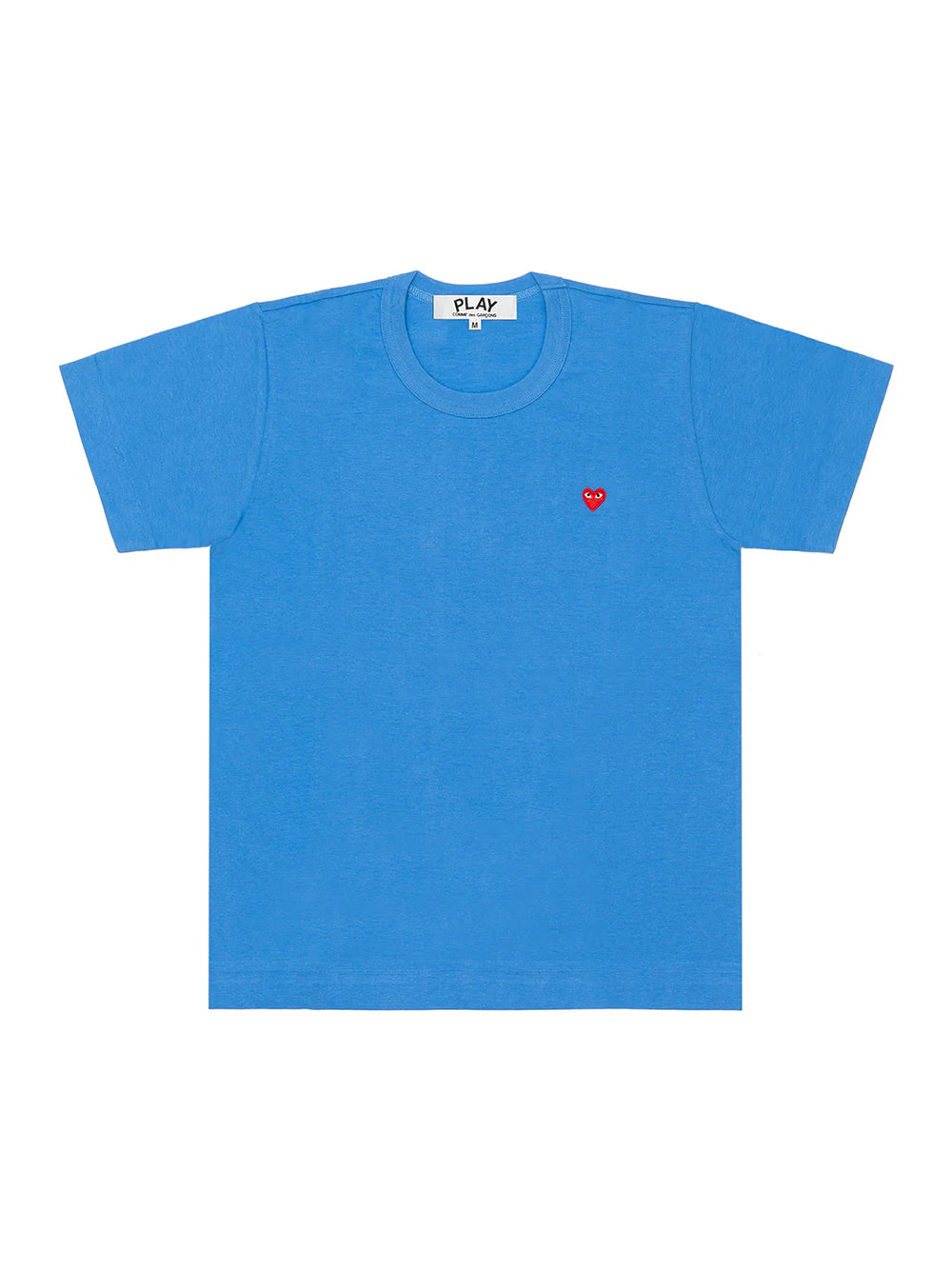 Men Play Coloured Small Emblem Heart T-Shirt (Blue)