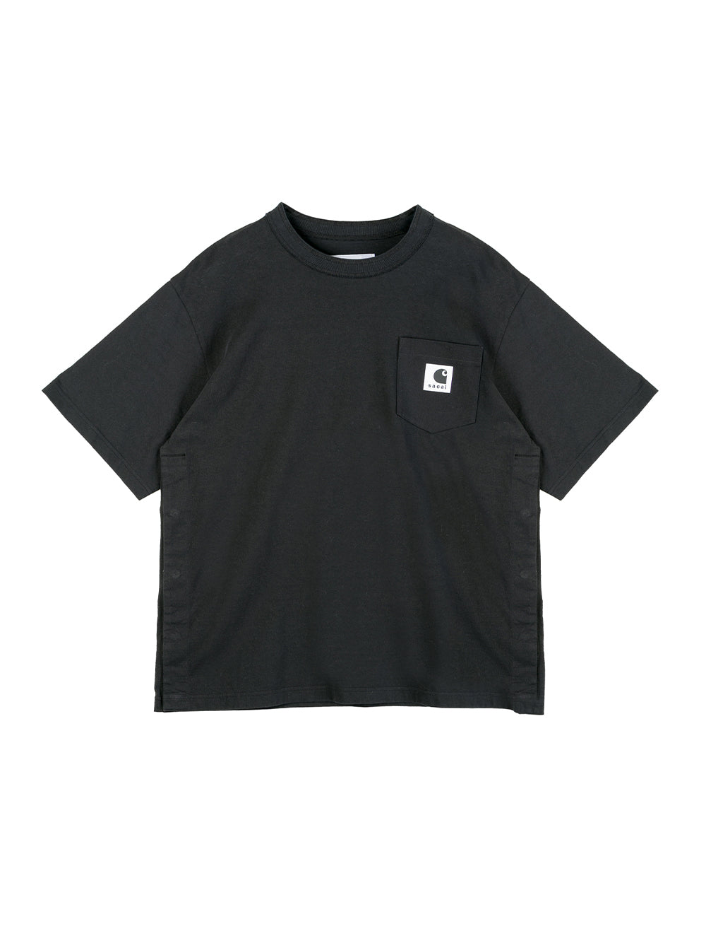 Men Sacai x Carhartt WIP Cotton Jersey T-Shirt (Black)