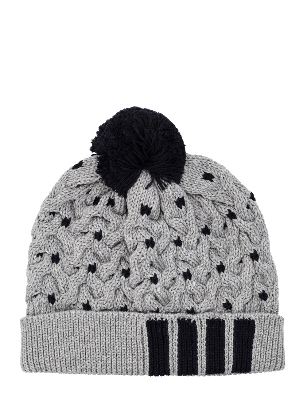 Merino Wool Cable Beanie (Light Grey)